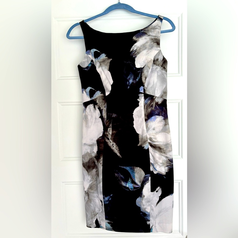 Milly Floral Painted Sheath Dress Size 4 (Fits Like Size 2)